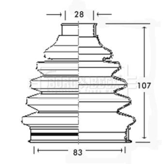 Joint-soufflet, arbre de commande BORG & BECK BCB2330