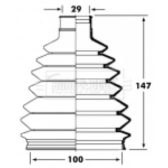 Joint-soufflet, arbre de commande BORG & BECK BCB2362