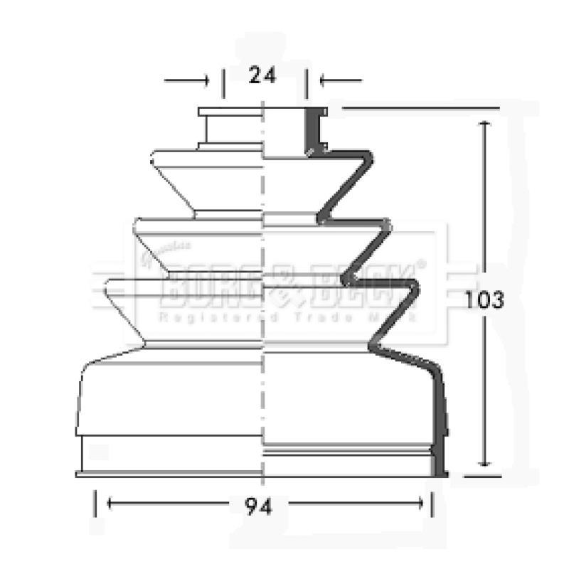 Joint-soufflet, arbre de commande BORG & BECK BCB2429 - Visuel 1