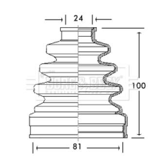 Joint-soufflet, arbre de commande BORG & BECK BCB2665