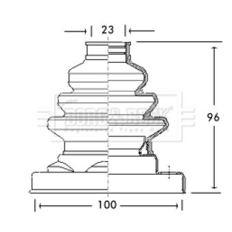 Joint-soufflet, arbre de commande BORG & BECK BCB2679