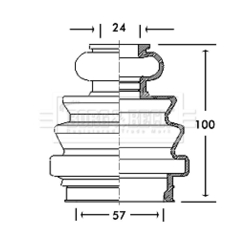Joint-soufflet, arbre de commande BORG & BECK BCB2718 - Visuel 1
