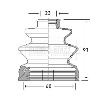 Joint-soufflet, arbre de commande BORG & BECK BCB2744