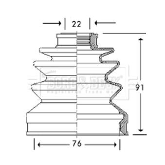 Joint-soufflet, arbre de commande BORG & BECK BCB2781