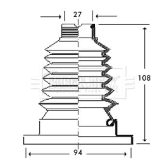 Joint-soufflet, arbre de commande BORG & BECK BCB2788
