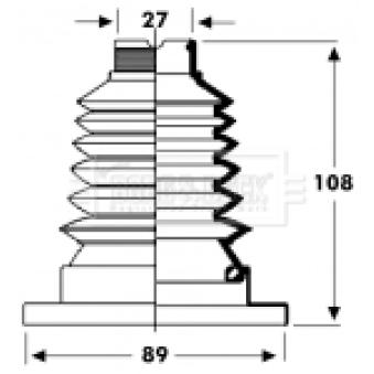 Joint-soufflet, arbre de commande BORG & BECK BCB2802