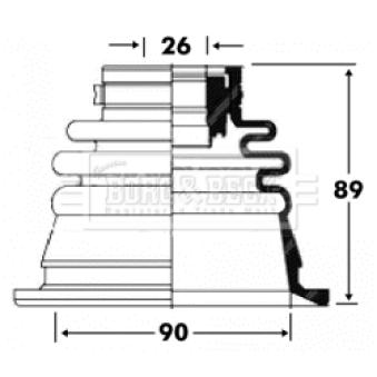 Joint-soufflet, arbre de commande BORG & BECK BCB2848