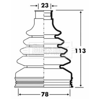 Joint-soufflet, arbre de commande BORG & BECK BCB2886