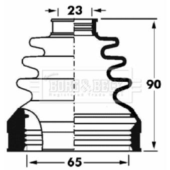Joint-soufflet, arbre de commande BORG & BECK BCB2893