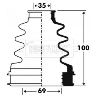 Joint-soufflet, arbre de commande BORG & BECK BCB2903