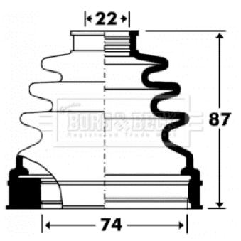 Joint-soufflet, arbre de commande BORG & BECK BCB2904