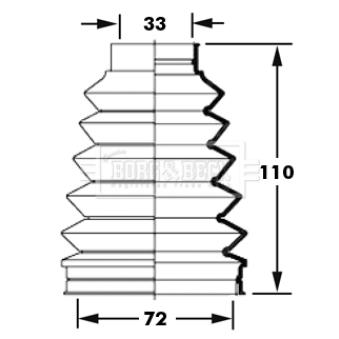 Joint-soufflet, arbre de commande BORG & BECK BCB6000