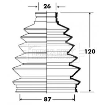 Joint-soufflet, arbre de commande BORG & BECK BCB6011