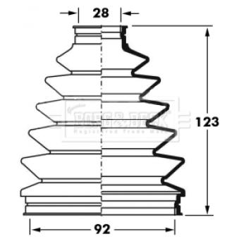 Joint-soufflet, arbre de commande BORG & BECK BCB6014