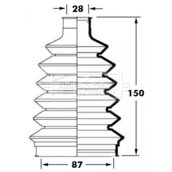 Joint-soufflet, arbre de commande BORG & BECK OEM MR110859