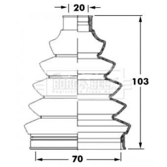 Joint-soufflet, arbre de commande BORG & BECK BCB6047