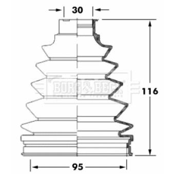 Joint-soufflet, arbre de commande BORG & BECK OEM 0443844050 Joint-soufflet, arbre de commande BORG & BECK OEM 0443844050