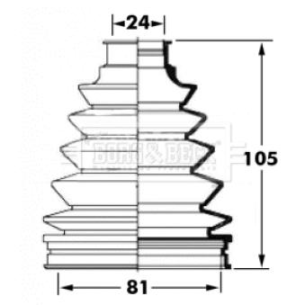 Joint-soufflet, arbre de commande BORG & BECK [BCB6058]