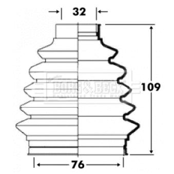 Joint-soufflet, arbre de commande BORG & BECK OEM 1683600068