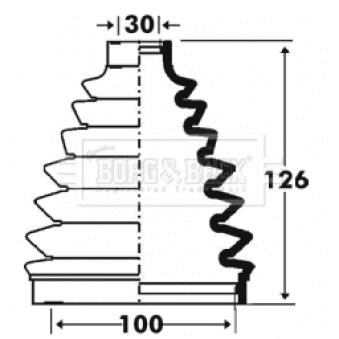 Joint-soufflet, arbre de commande BORG & BECK [BCB6100]