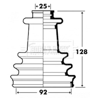 Joint-soufflet, arbre de commande BORG & BECK BCB6106