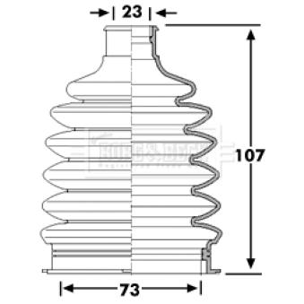 Joint-soufflet, arbre de commande BORG & BECK OEM 1539190