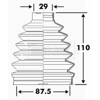 Joint-soufflet, arbre de commande BORG & BECK BCB6111