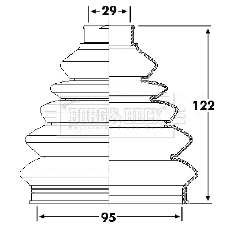 Joint-soufflet, arbre de commande BORG & BECK BCB6139 - Visuel 1