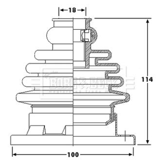 Joint-soufflet, arbre de commande BORG & BECK OEM 357498201 Joint-soufflet, arbre de commande BORG & BECK OEM 357498201