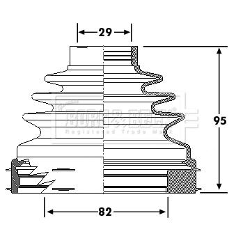 Joint-soufflet, arbre de commande BORG & BECK BCB6193