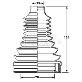 Joint-soufflet, arbre de commande BORG & BECK BCB6199