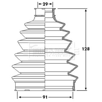 Joint-soufflet, arbre de commande BORG & BECK BCB6206