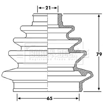 Joint-soufflet, arbre de commande BORG & BECK OEM 7682886 Joint-soufflet, arbre de commande BORG & BECK OEM 7682886