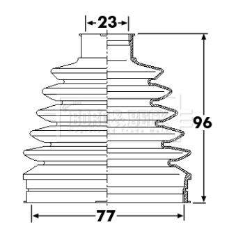 Joint-soufflet, arbre de commande BORG & BECK BCB6247