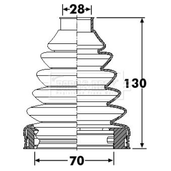 Joint-soufflet, arbre de commande BORG & BECK BCB6253