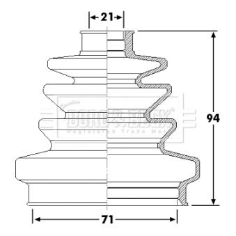 Joint-soufflet, arbre de commande BORG & BECK OEM 1016757
