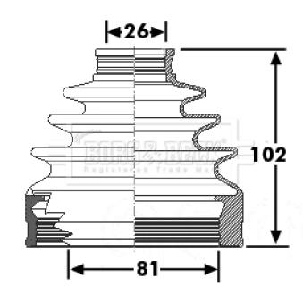 Joint-soufflet, arbre de commande BORG & BECK BCB6267