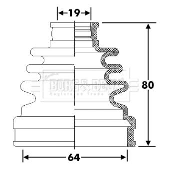Joint-soufflet, arbre de commande BORG & BECK BCB6272