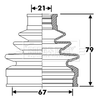 Joint-soufflet, arbre de commande BORG & BECK [BCB6291]
