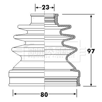 Joint-soufflet, arbre de commande BORG & BECK [BCB6310]