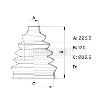 Joint-soufflet, arbre de commande BORG & BECK [BCB6339]
