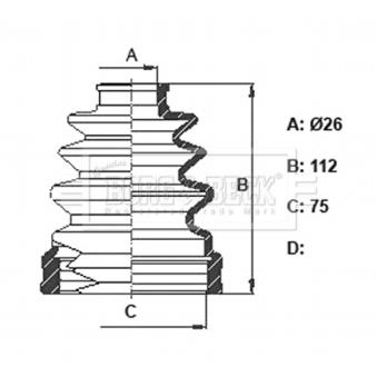 Joint-soufflet, arbre de commande BORG & BECK BCB6354