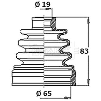Joint-soufflet, arbre de commande BORG & BECK OEM 4411954G10