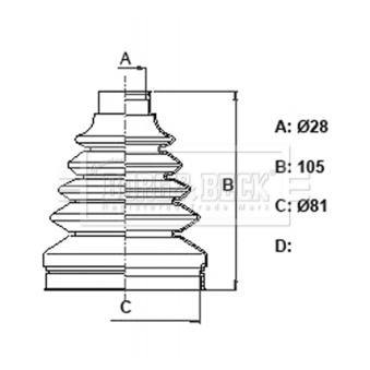 Joint-soufflet, arbre de commande BORG & BECK BCB6377