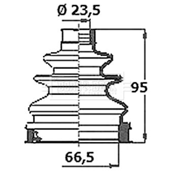 Joint-soufflet, arbre de commande BORG & BECK OEM 0442805230