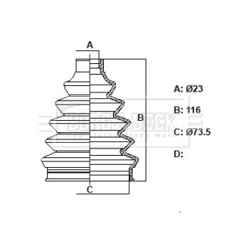 Joint-soufflet, arbre de commande BORG & BECK [BCB6426]