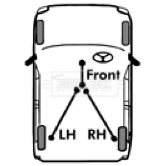 Tirette à câble, frein de stationnement BORG & BECK OEM 7700723014