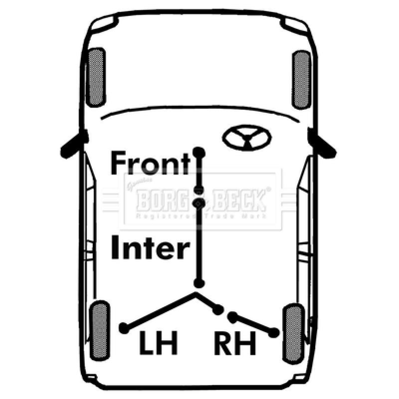Tirette à câble, frein de stationnement BORG & BECK BKB3432 - Visuel 1