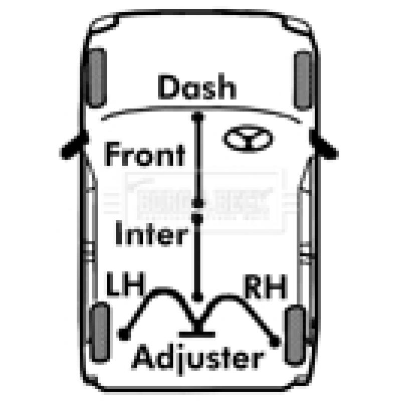 Tirette à câble, frein de stationnement BORG & BECK BKB3474 - Visuel 1