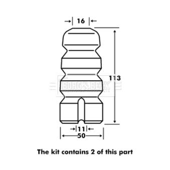 Kit de protection contre la poussière, amortisseur BORG & BECK BPK7063
